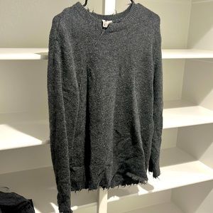 H&M cozy long distressed sweater